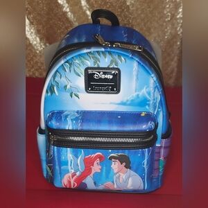 Loungefly Disney The Little Mermaid Mini Backpack Ariel Kiss The Girl NWT